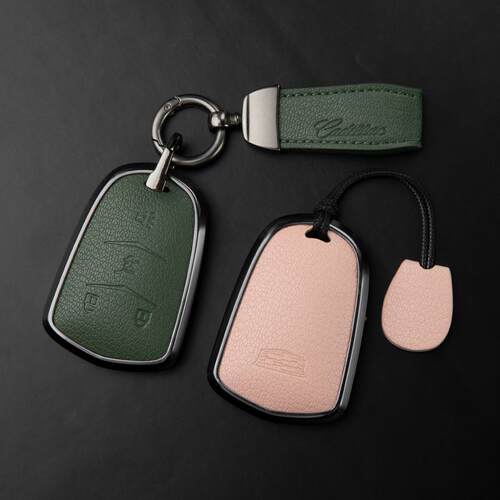 适用凯迪拉克钥匙套xt5/xt4/xt6真皮atsl/ct6包xts车钥匙金属壳扣