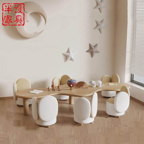 样品屋展示中心部儿童区桌椅早教中心娱乐手工桌幼儿园阅读区儿童