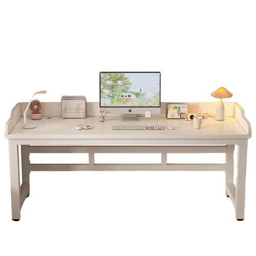 批电脑桌台式双人书桌学生家用卧室学习桌带挡板简易办公桌电竞桌