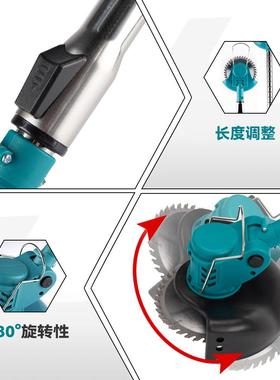 跨境锂电割机小型家多能折叠打草机无线手持农用草KHT功工用具除