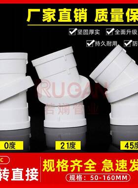 PVC旋转直接可360旋转弯头管箍 排水管件下水道配件接头50 75 110
