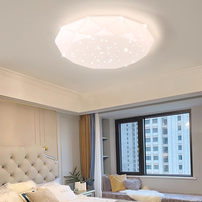 阳台星空红led现代主卧室灯具网厨房吸顶灯客厅主书房卧简约房间
