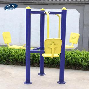 健身器材器 外 社区公园区 中老年室外小健XK-999材 双人座蹬户训