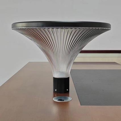 一体太阳能庭院灯户外防水led庭院灯头漏斗型景观路灯头