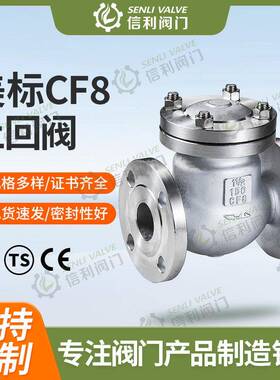 厂家CF8不锈钢法兰止回阀H44W-150LB耐高压高温导热止回阀大促