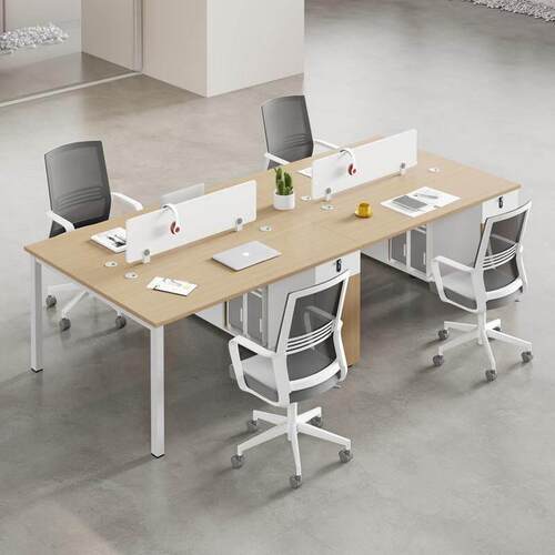 工位办公桌椅组合简约现代4人位钢架面对面6双人职员桌办公室家俱