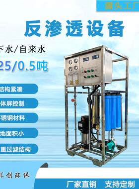 0.25吨0.5吨厂家直销简易反渗透框架机全自动ro净水处理器
