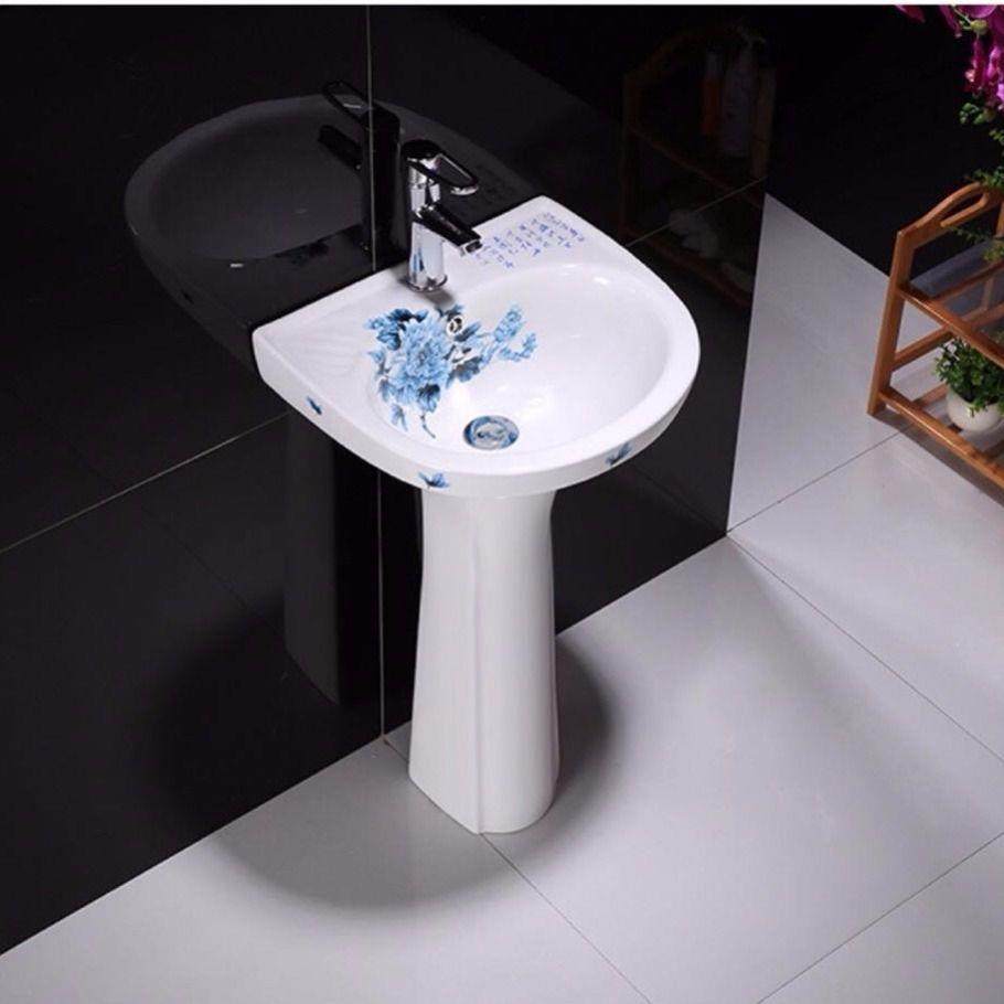 立柱式洗脸盆落地洗手盆中小户型厕所迷你阳台卫生间洗漱盘洗手池,家装主材,立柱盆,淘宝优惠券,粉丝福利购,淘宝优惠卷