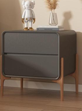轻奢床头ALI65879极柜小型实木简约现代简意式室床边家用卧皮柜质