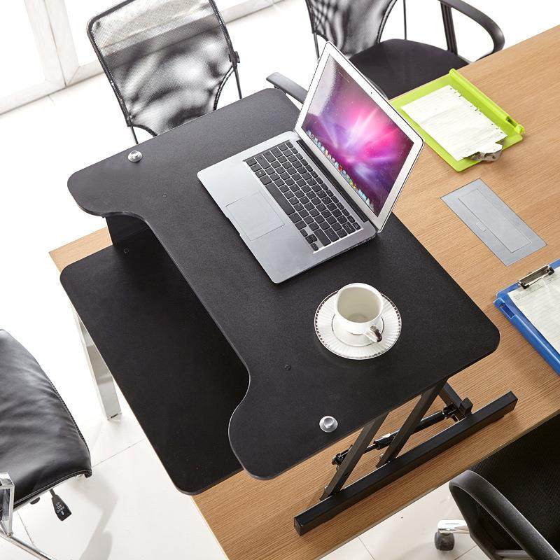 气动站立式电脑升降桌笔本办公桌电台桌上可移脑ZHLB-2动桌书桌按