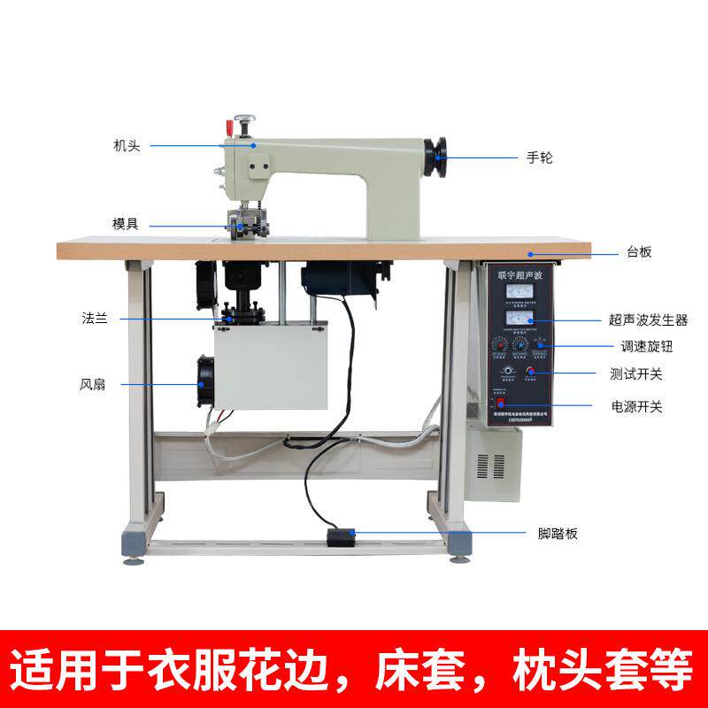 超声波全自169动花边机缝合化跨纤织机枕物压花机头床套境出口