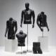男模装 服店橱道窗具模766体型 特展示架半身假人人偶人台黑白男装