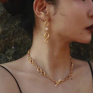 小众神秘埃及蛇形项链耳钉手链原创复古轻奢高级感时尚锁骨链礼物