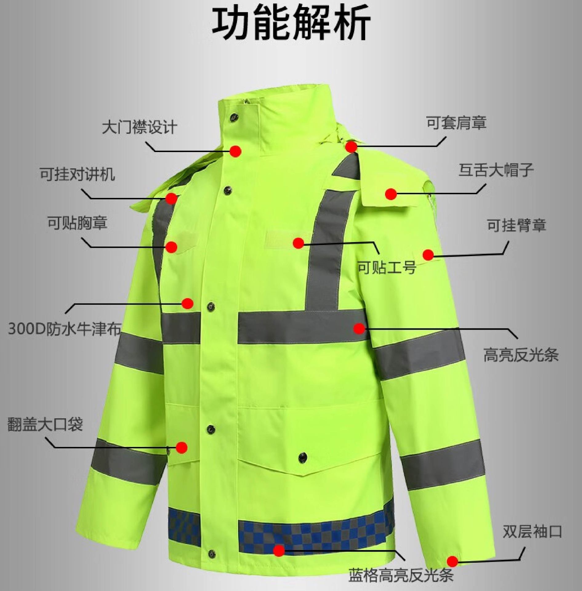 现货速发执勤雨衣户外防