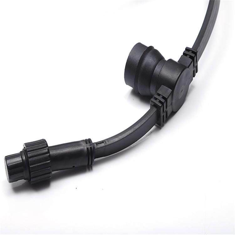 工厂直销方型矩形橡胶线灯串线e26 养殖户外防水阻燃隔热 e27灯串