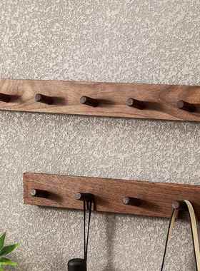 天台悦打孔无免痕实木挂钩关衣帽挂衣架入户玄门先后壁挂墙ltao66