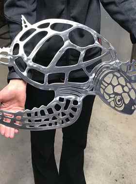 独立站电商爆款金属墙艺术海龟金属工艺品室内客厅装饰品