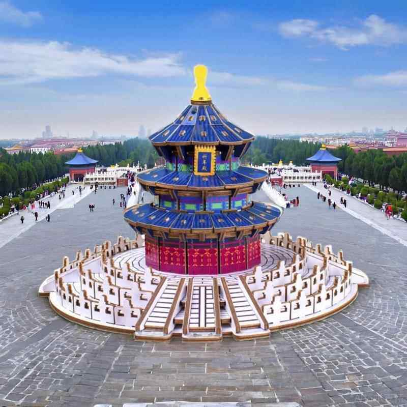中国北京天坛祈年殿模型木质立体拼图玩具古风拼装全新裱纸升级版,玩具/童车/益智/积木/模型,拼图/拼板,淘宝优惠券,粉丝福利购,淘宝优惠卷