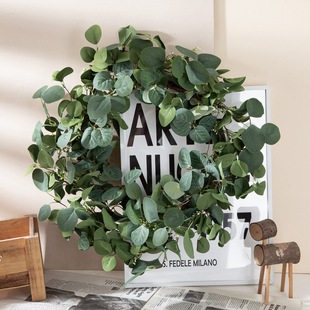 假花苹果尤加MW61666叶花利叶花环INS风仿真家居装饰跨境环MW6166