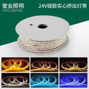 灯带户外实心硅胶挤出水底灯带工程款 质保俩年高亮防雨24V灯带led