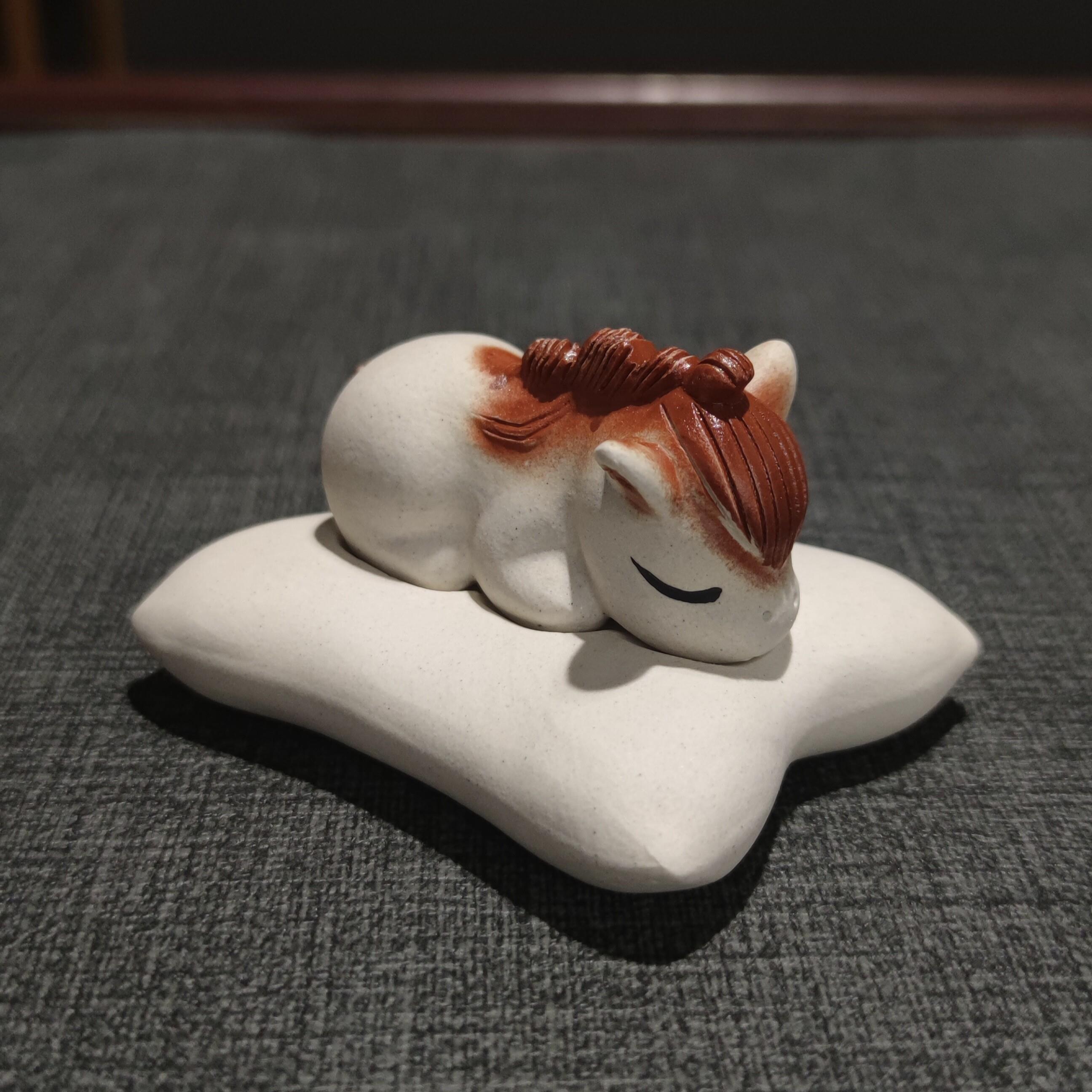 宜兴紫砂茶宠【小飞马】精品生肖马招财可养创意设计款茶台装饰品