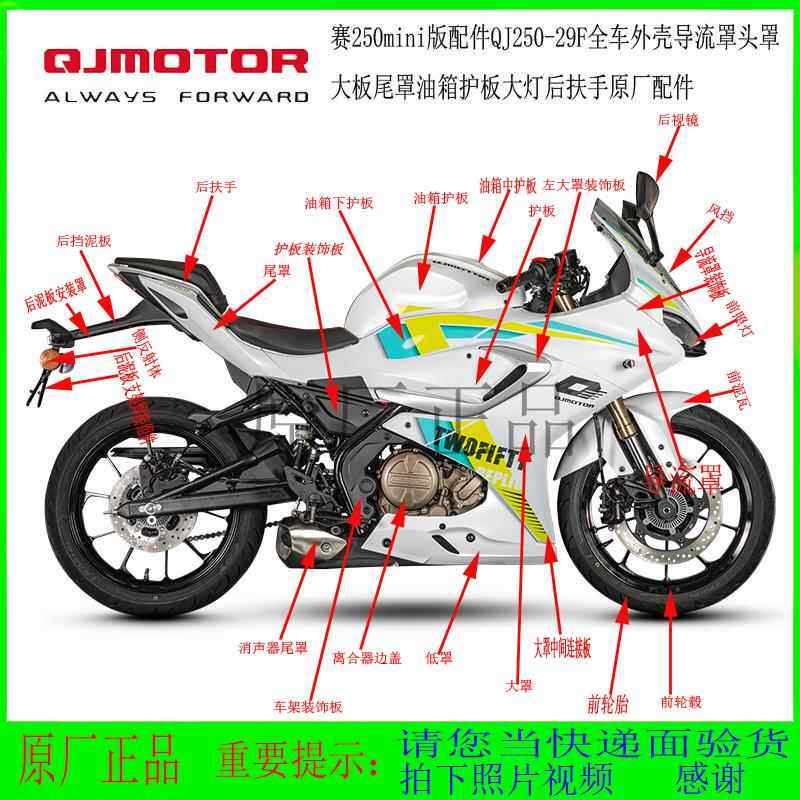 赛250mini版QJ250-29F全车外壳导流罩头罩大板尾罩油箱护板客厅灯