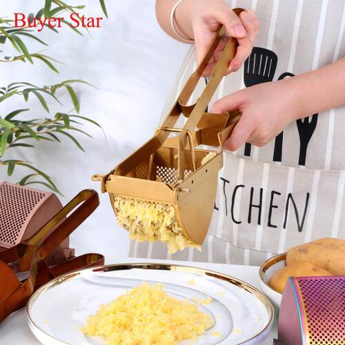 不锈钢异形压汁器 土豆压泥器菜馅脱水挤水器柠檬水果捣碎器手动