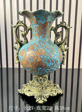 欧式花奢华家居饰品摆新件复古瓶树脂装饰摆件房厅花DD21器厂客家