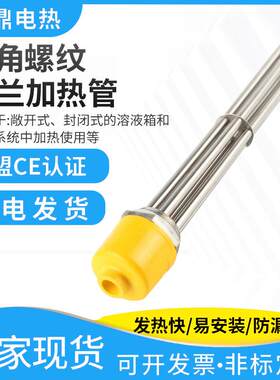 六角螺纹法兰加热管DN40/DN50电发热管水箱锅炉加热棒防干烧速热