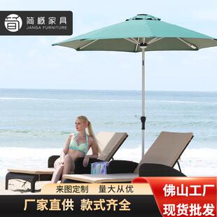 户外沙发庭院别墅民宿阳台藤椅家具防水防晒藤编创意圆型双人躺床