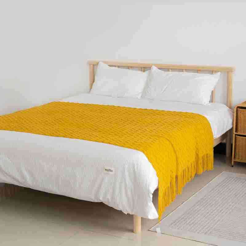 毯毛毯盖毯床头纹酒店搭午睡空调办公室盖水浪民毯宿沙发北欧针织