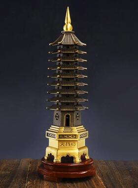 黄铜加37厚机压文昌塔9九书层13十三层桌摆件铜器厂家