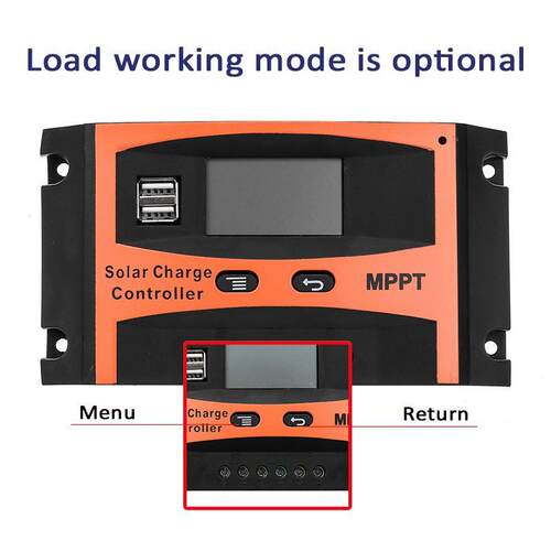 跨境30A40A50A60A太阳能控制器 户外光伏板12V/24V电池充电控制器