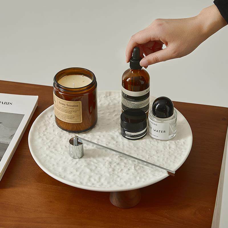 法式盘子白色陶瓷盘收纳托盘家用高级感西餐盘沙拉盘蛋糕甜品盘