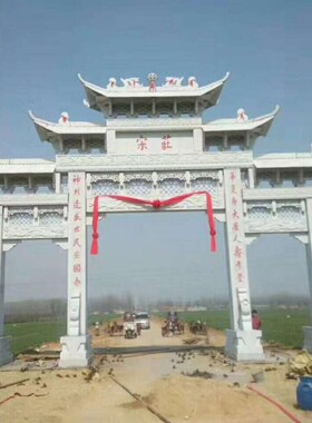 园林古建石雕牌坊景区新农村牌楼常年可定做