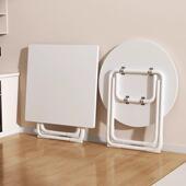 小桌子可折叠桌餐桌家用户型简易圆桌出租屋户外可携式 摆摊吃饭方