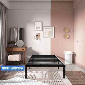 现代简约小户型铁01艺欧式室家单用厂床人双人铁架床出租房寝家直