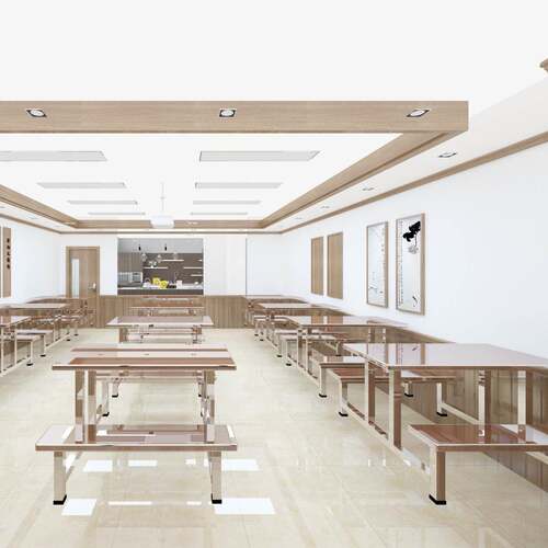 不锈钢食堂连体餐桌椅学生学工厂饭堂饭吃超市便店校WYR铺门利口