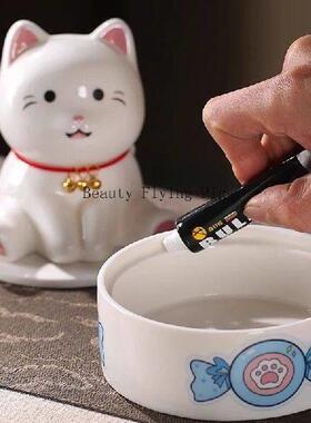 Ceramic Cat Urn Ash Powder Storage Jar Pet Death Supplies