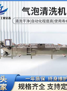 全自动气泡清洗机柿子山楂气泡翻滚清洗机果蔬清洗沥水风干机器