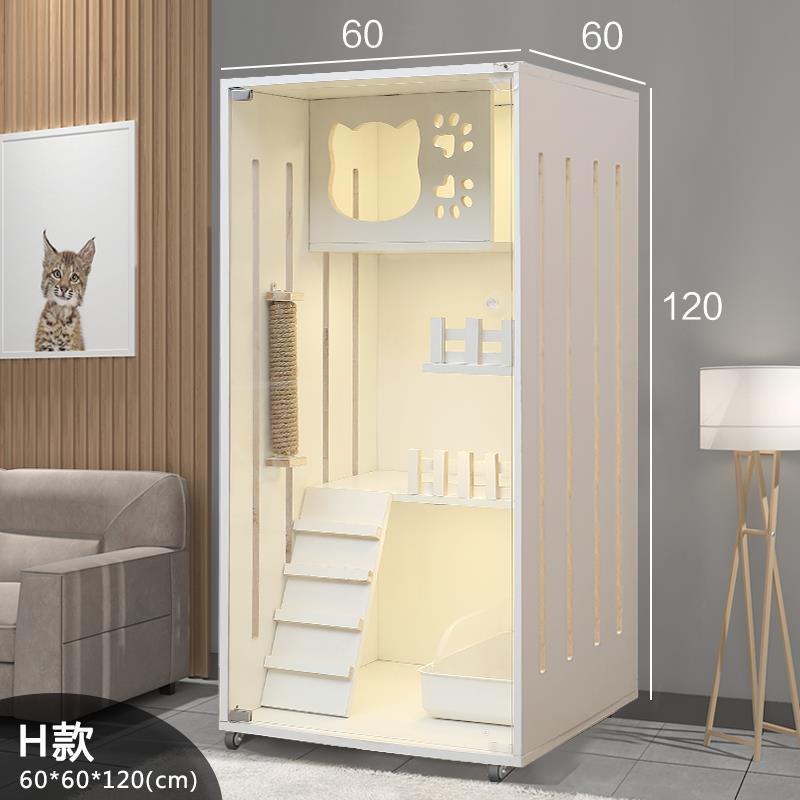 高档实猫笼子超家大别墅木双层猫笼猫舍猫屋用猫窝猫别墅猫室内咪