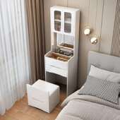 床头柜梳妆台一体化妆台卧室小户型收纳斗柜加高柜翻盖镜子化妆桌