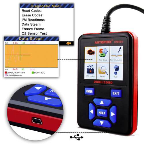 清货多语言OBDMate OM580 AutoScanner OBD2诊断扫描仪诊断工具
