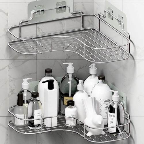 置免物架洗手间角打孔卫生间浴室洗台漱三架厕所壁挂厨房收纳FYR
