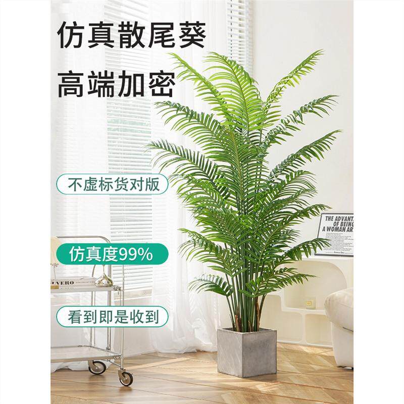 植物散尾葵北欧风装饰客厅落地大型盆栽室内盆景摆件树假绿植