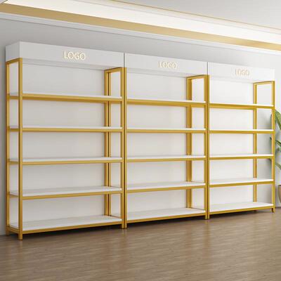 货架展示柜多层陈列柜展示架化妆品置物架落地母婴店钢木超市展柜