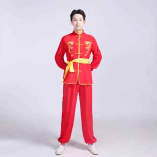 高档成灯人打鼓演出服装新款太腰极鼓舞龙舞狮服武表术演威风锣鼓