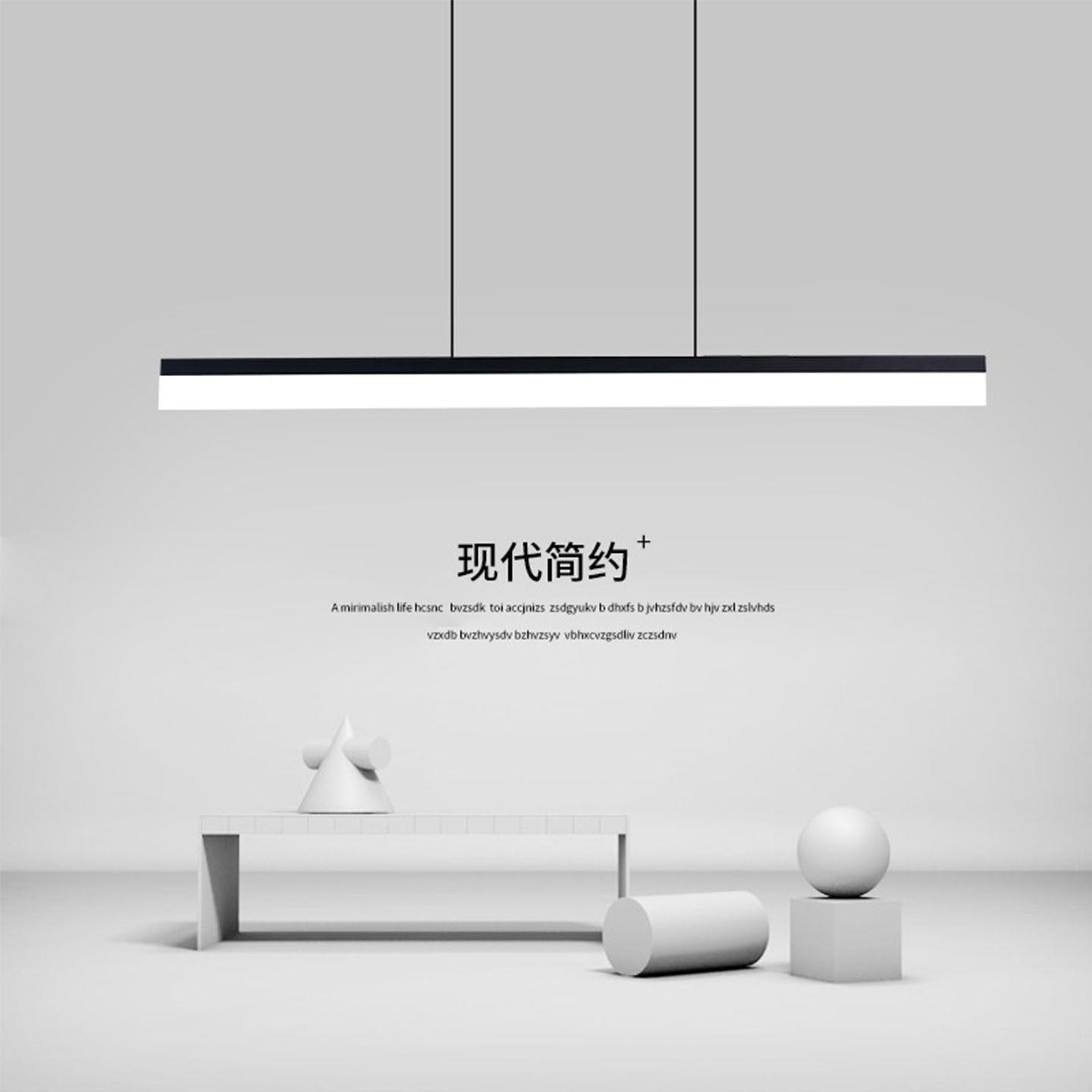 led长条灯简约现代饭厅超市工业防风灯条形拼接吸顶超亮办公室吊