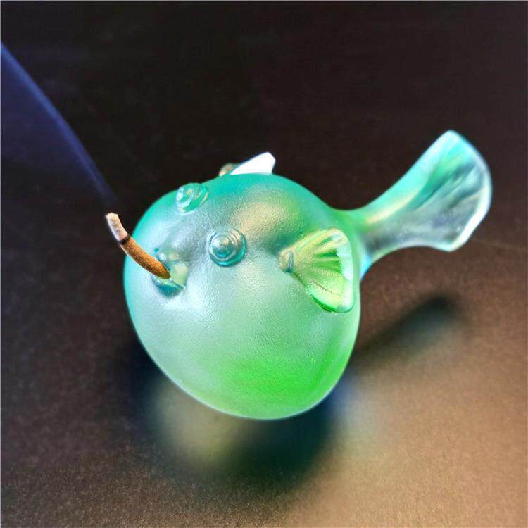 鱼生和琉璃茶宠摆件可插香薰办公桌面摆件创意家居功夫茶具摆放