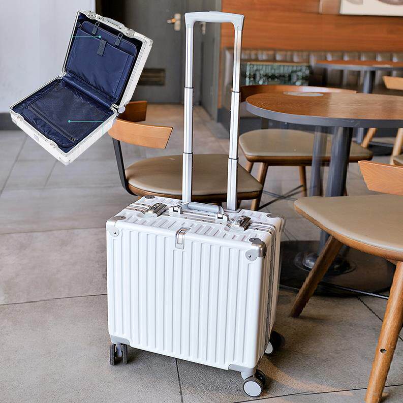 新款定制轻LOGO18寸机箱便拉杆箱20寸提免托运手箱航空铝登框小行